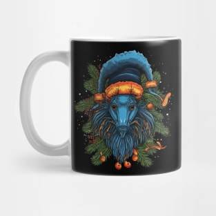 Blue Shrimp Christmas Mug